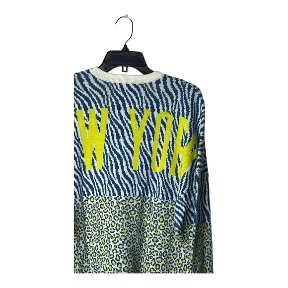 1370. SPIRIT JETSEY “NEW YORK” LONG SLEEVE TOP OVERSIZED XSMALL‎ ANIMAL PRINT - Picture 8 of 10